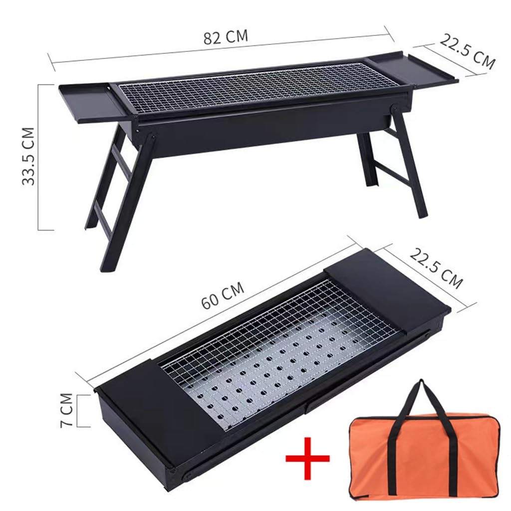 Składany wielofunkcyjny bezdymny piec na węgiel drzewny do grillowania w domu Camping Outdoor 60x22x33cm