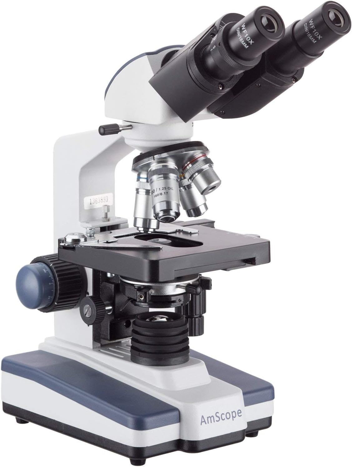AmScope B120C-E1 Microscope with 100x Objective and Oil Immersion