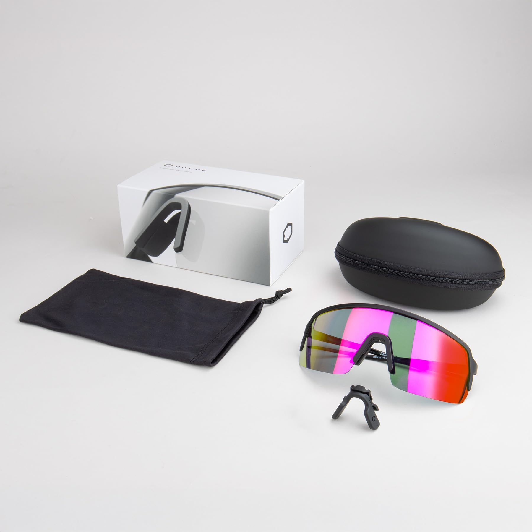 Out Of - Piuma, occhiali da sole sportivi con lenti fotocromatiche polarizzate, made in Italy