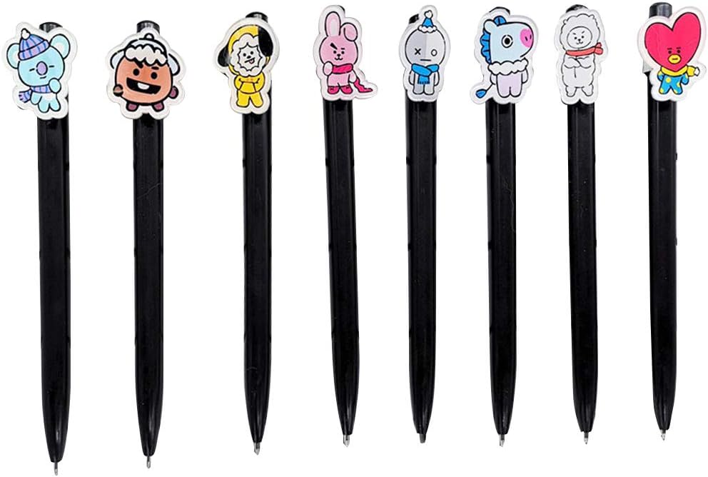 Kpop Cartoon BTS Bangtan Boys Support Light Stick ARMY Ballpoint Pen (H09)
