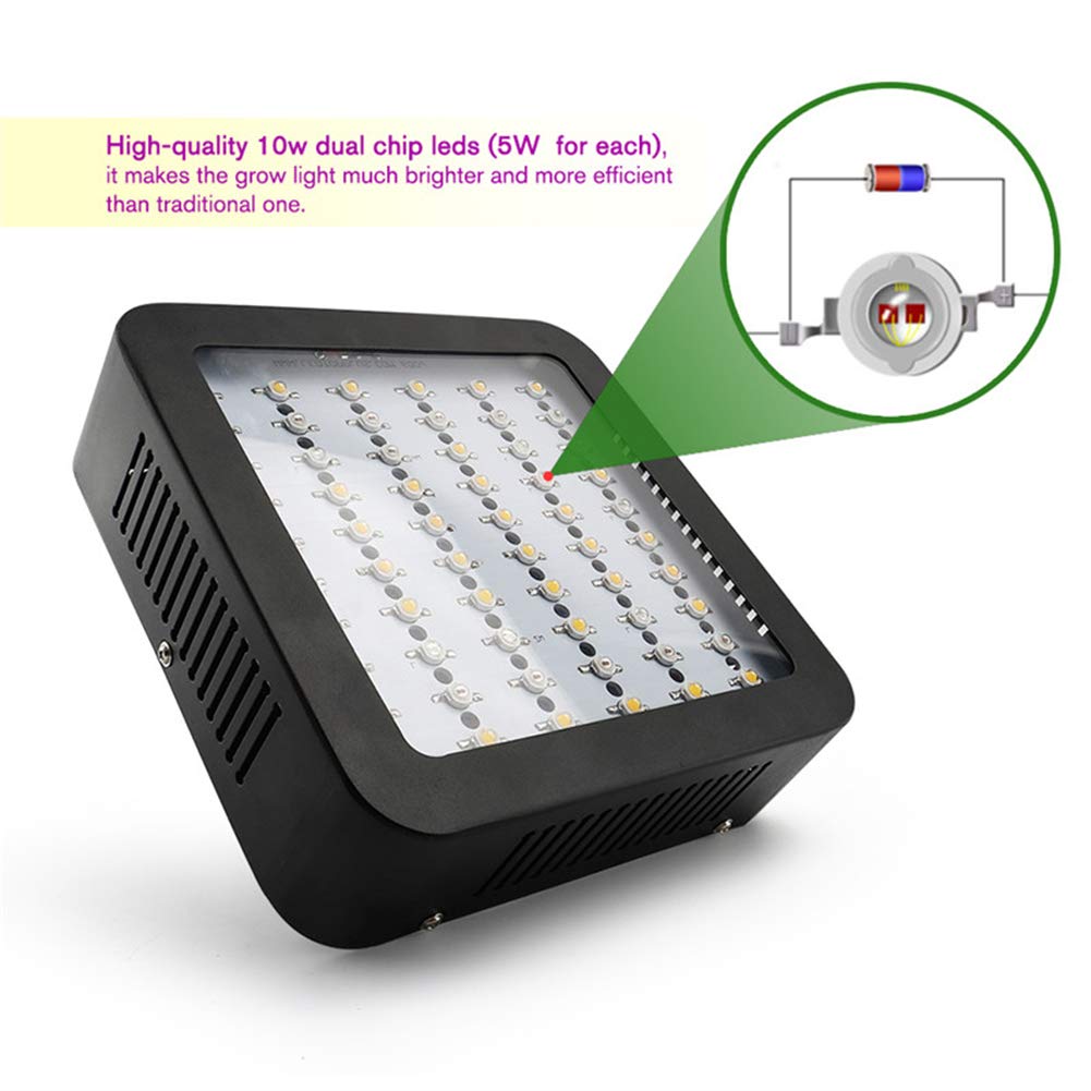 600 W Lámpara de Planta, espectro completo doble chip panel LED planta crecer accesorios ligeros para de interior vivero de flores de frutas verduras hidropónico crece la tienda Fitolampy