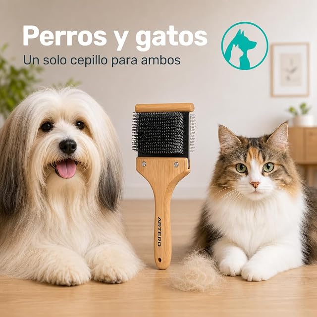 Foto 8 de 8 de Artero Bella. Carda Doble Flexible. (2 en 1) Especial para cepillar y desenredar perros y gatos de todo tipo.…