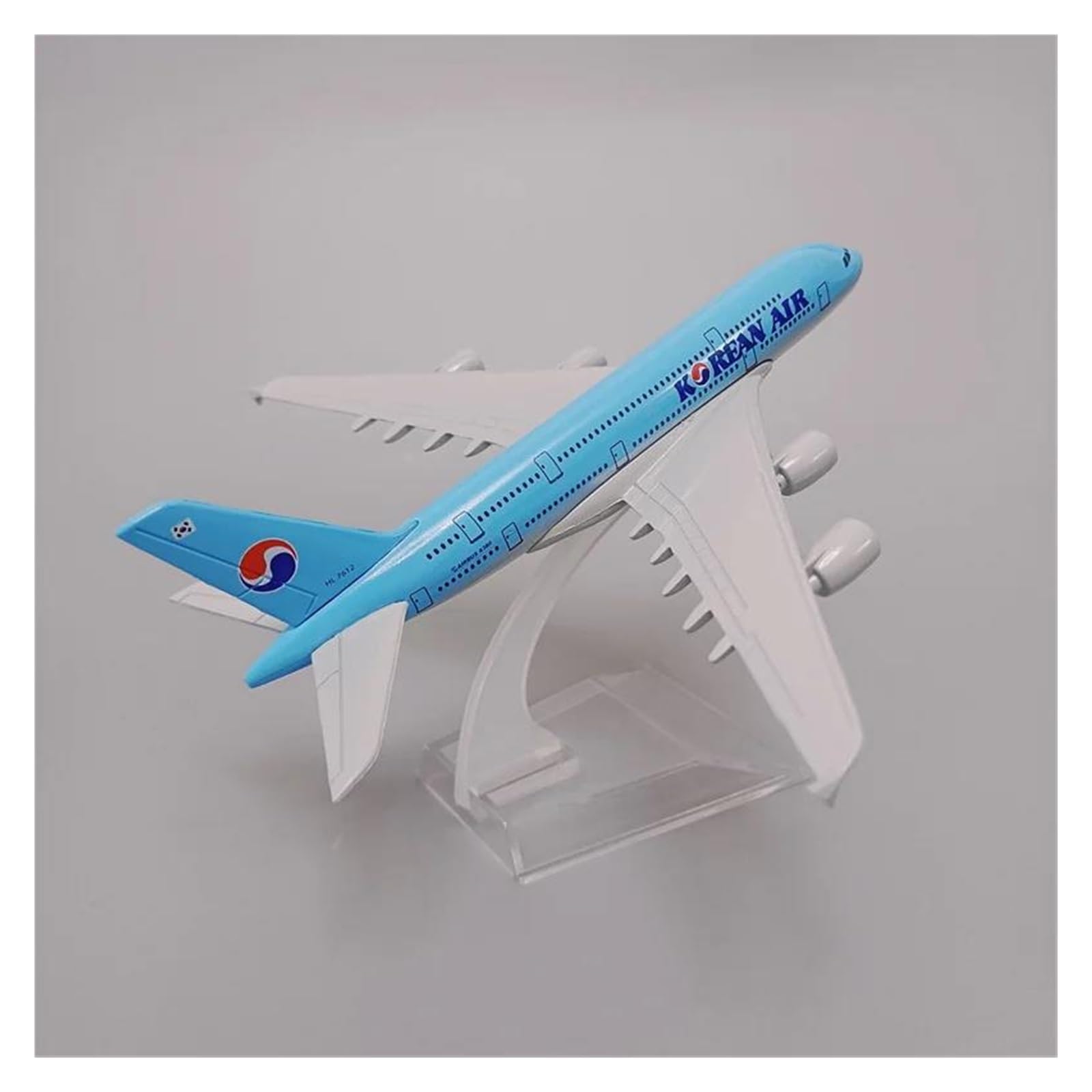 Modelo de avión Korean Air A380 de metal de 16cm decoración de oficina y hogar