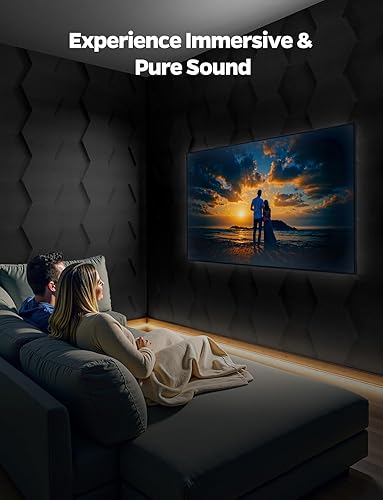 Miniatura 7 de Paneles de espuma acústica, 1.57 pulgadas y 2.75 pulgadas de doble grosor, paquete de 12 azulejos de espuma absorbentes de sonido para paredes,