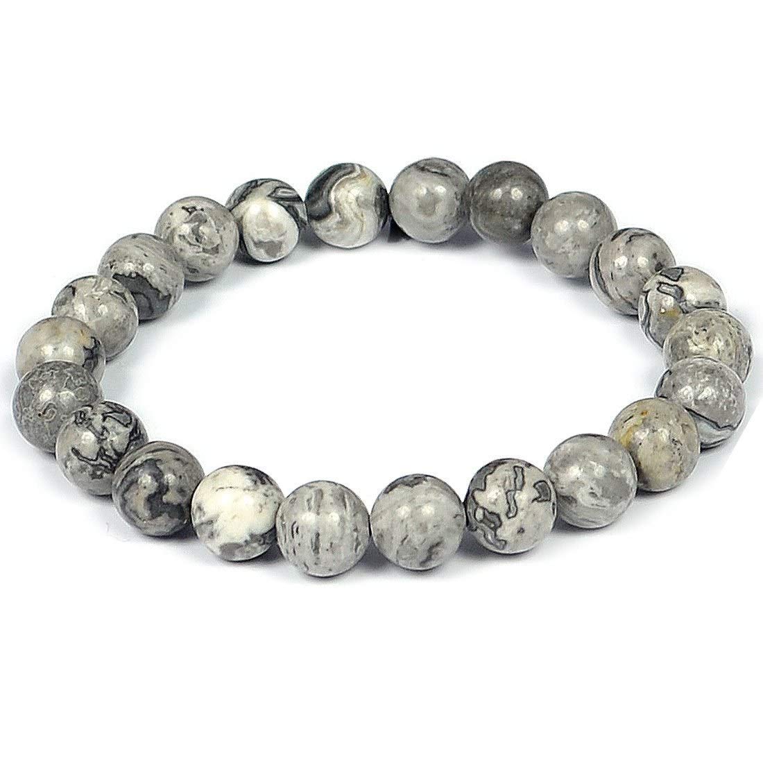 Bracelet Picasso Jasper extensible fini les fermoirs difficiles avec ces perles 12mm - 2