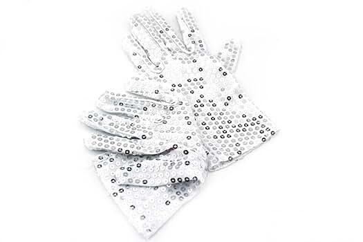 Amazon.com: White Silver Sequin Dance Gloves [Womens Medium