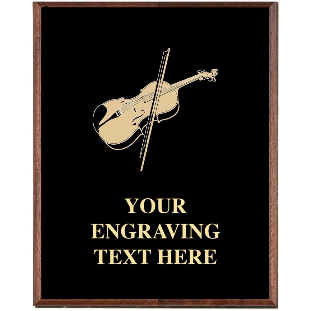 Violin Plaques, Custom Engraved Music Violin Recital Trophy Plaque Award, Great Customizable Violinist Awards Prime