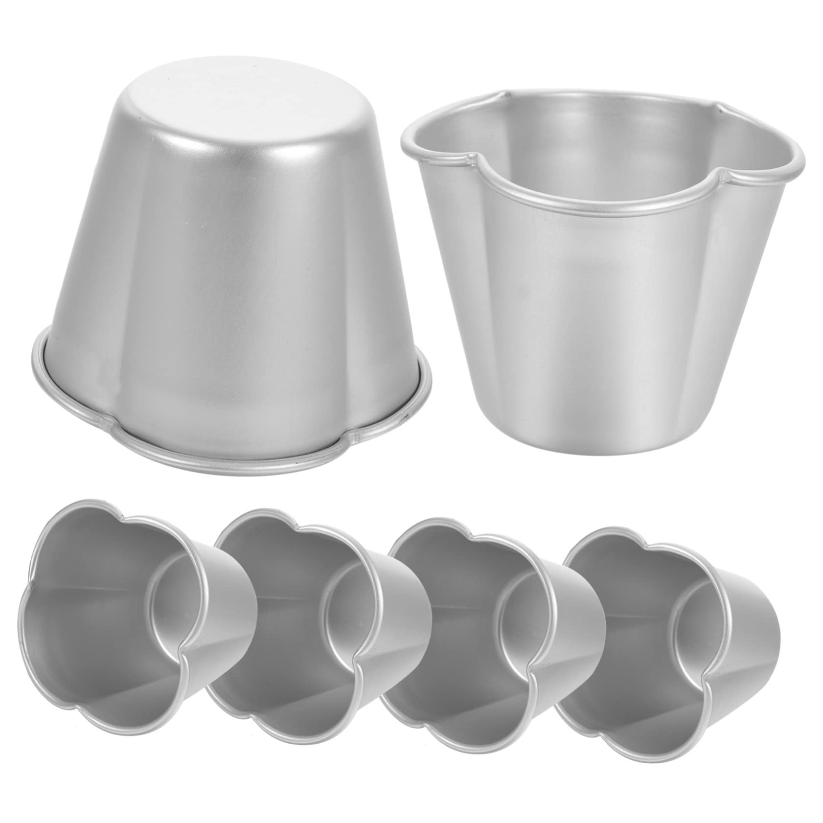 Amosfun 18 Piezas Molde De Torta Moldes Para Muffins Antiadherentes Mini Muffins De Pastel Para Torta Tazas De Aluminio Para Hornear s De Budín Silver Aleación De Aluminio