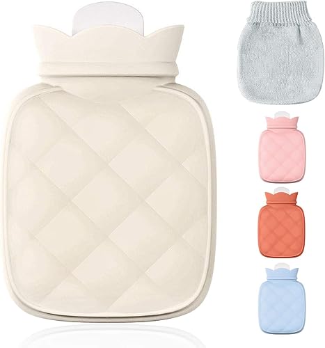 Miniatura 9 de Redify Pequeña bolsa para botella de agua caliente para compresas frías y calientes con cubierta, calefacción por microondas, silicona suave