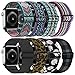 8 PACK Elastic Sports Replacement Band Compatible with IWatch 38mm/40mm/41mm/42mm/44mm/45mm for Women&Men,Pattern Stretch Bands Fashion Handmade Strap for iWatch Series 7/6/5/4/3/2/1/SE(38 40 41mm)