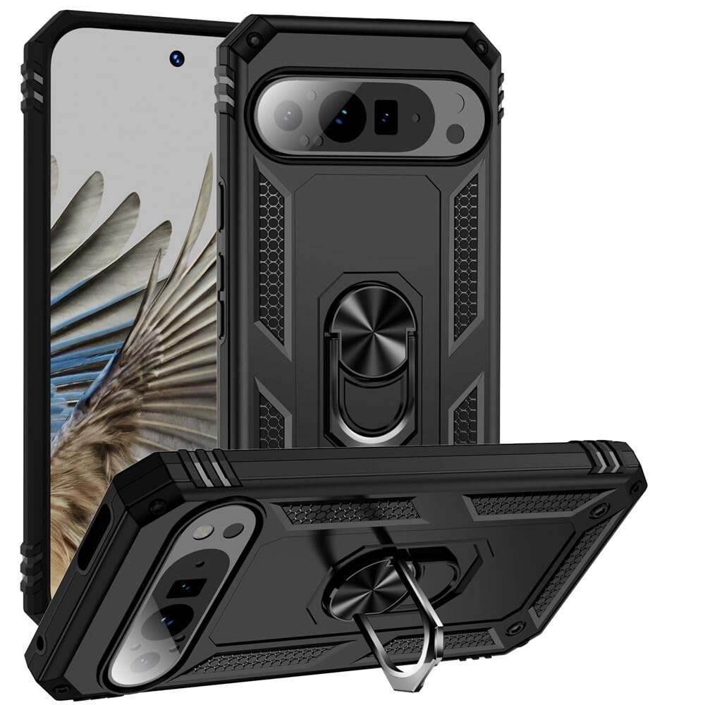 Coque rigide Pixel 6 Pro silicone aimanté anti-choc noir - 8