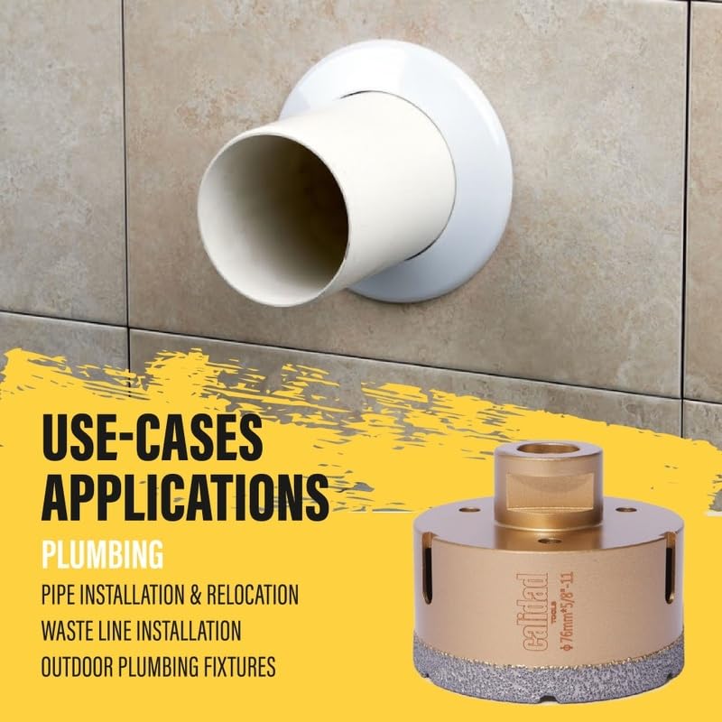 Miniatura 7 de Calidad Broca de núcleo de diamante - Sierra de agujero de diamante soldada al vacío - Perforación de núcleo de alta precisión - Broca multiusos