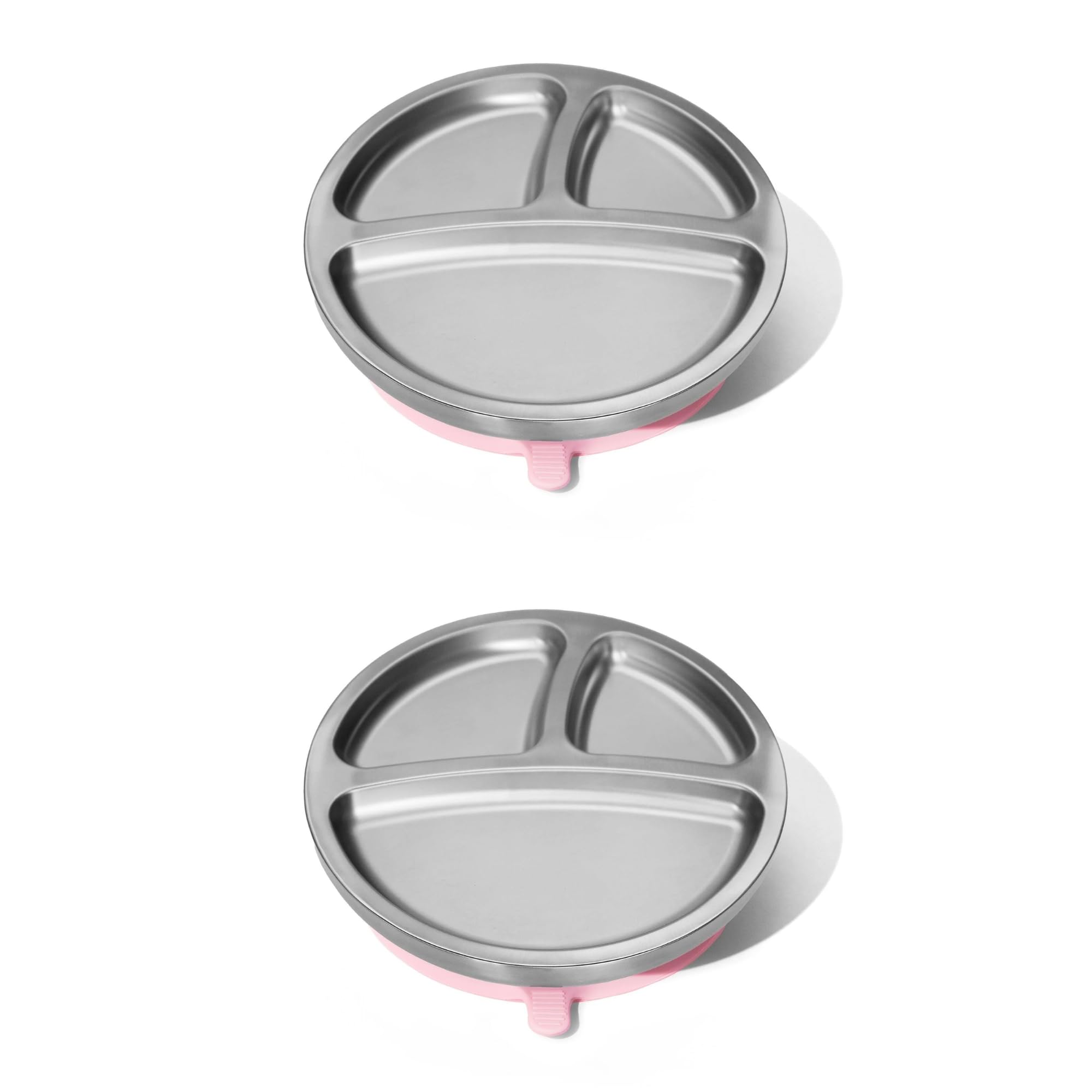 Photo 1 of ***MISSING PARTS***
Avanchy Baby Plates with Suction – Stainless Steel Divided Plates for Toddlers, BPA-Free, Dishwasher Safe, Unbreakable, Non-Toxic, 100% Silicone Suction – 2 pack Pink