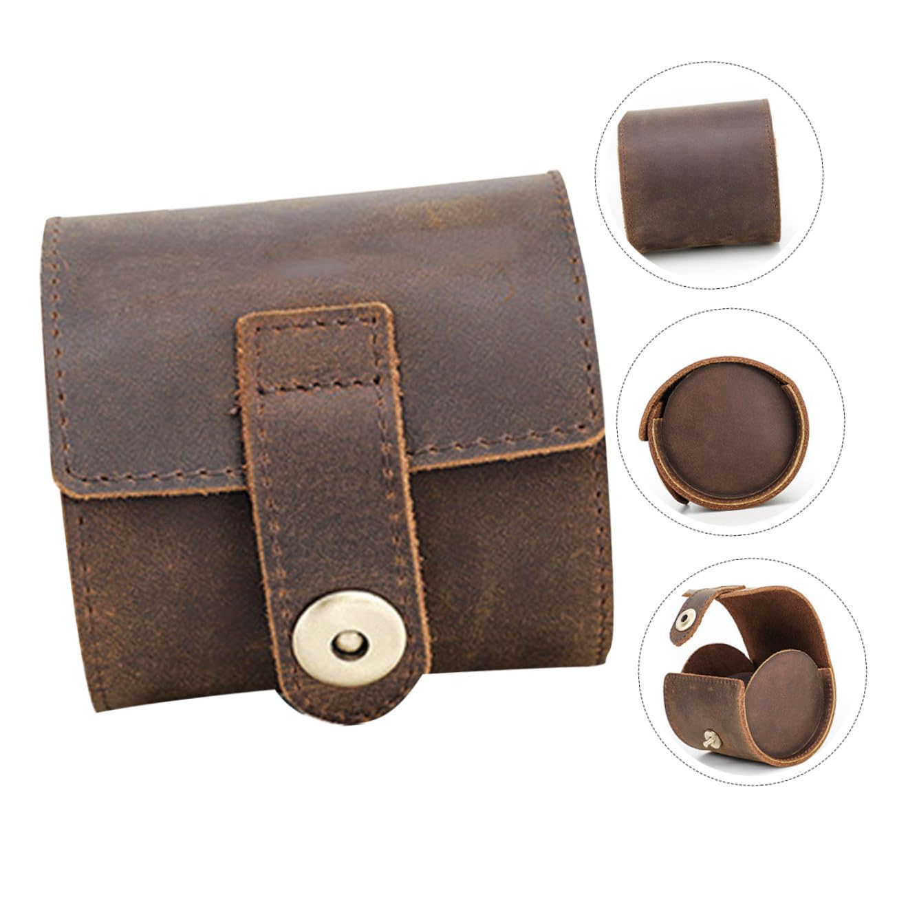 IMIKEYA Estuche para Relojes Estuche de Viaje Enrollable para Relojes de Pulsera Organizador de Almacenamiento Caja de Exhibición para Hombre Uso Viajes