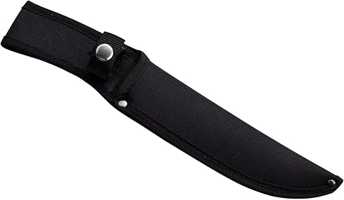 Miniatura 3 de Survivor - Cuchillo de hoja fija - Hoja de punta de clip con acabado satinado con Sawback, mango de madera negro y marrón, funda de nailon - HK-781L