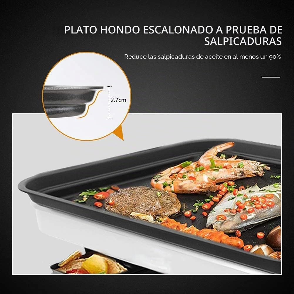 HengBO Raclette Grill Parrilla con Antiadherente Revestido de Térmicamente Aislado Asas 8 Raclette Queso Sartenes para 8 Personas 1500W Negro