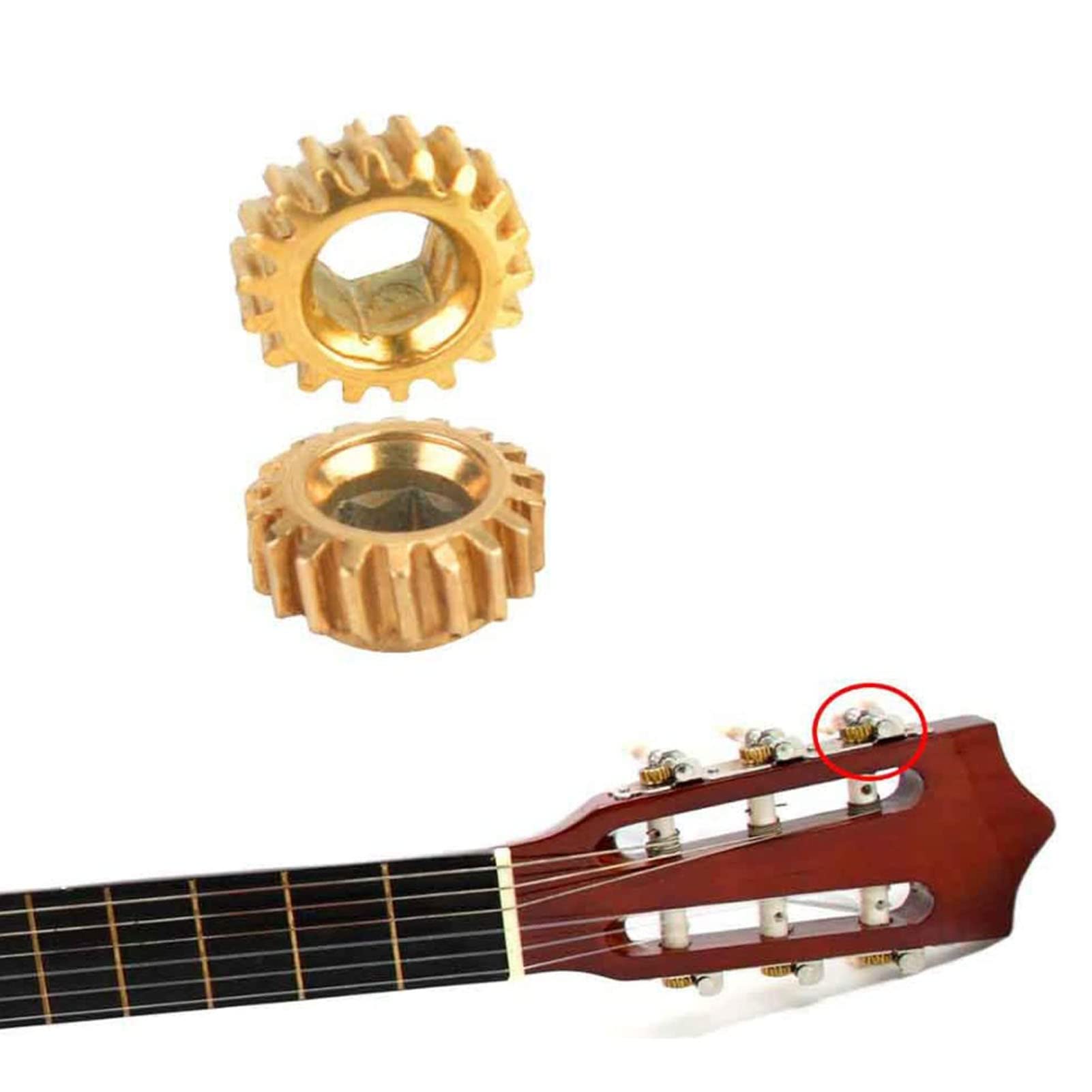 6PCS Engrenages De Guitare Keenso - Accordeur Chevilles Cordes Classique Et Folk