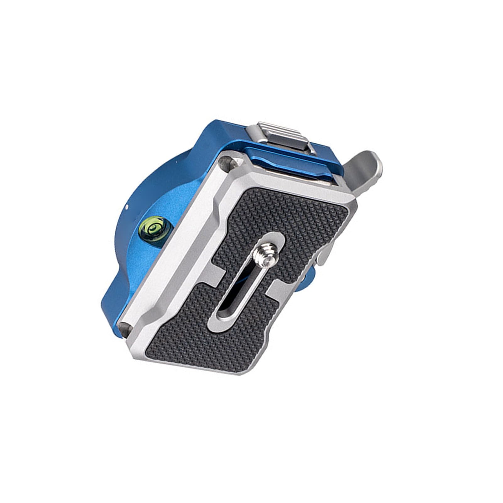 Naroote Piastra Fotocamera di Precisione CNC con Bloccaggio Automatico, Vite da 1/4" Arca 38mm Compatibile Doppia, Livella a Bolla Incorporata in Silicone Antiscivolo, Ideale per Riprese Stabili,
