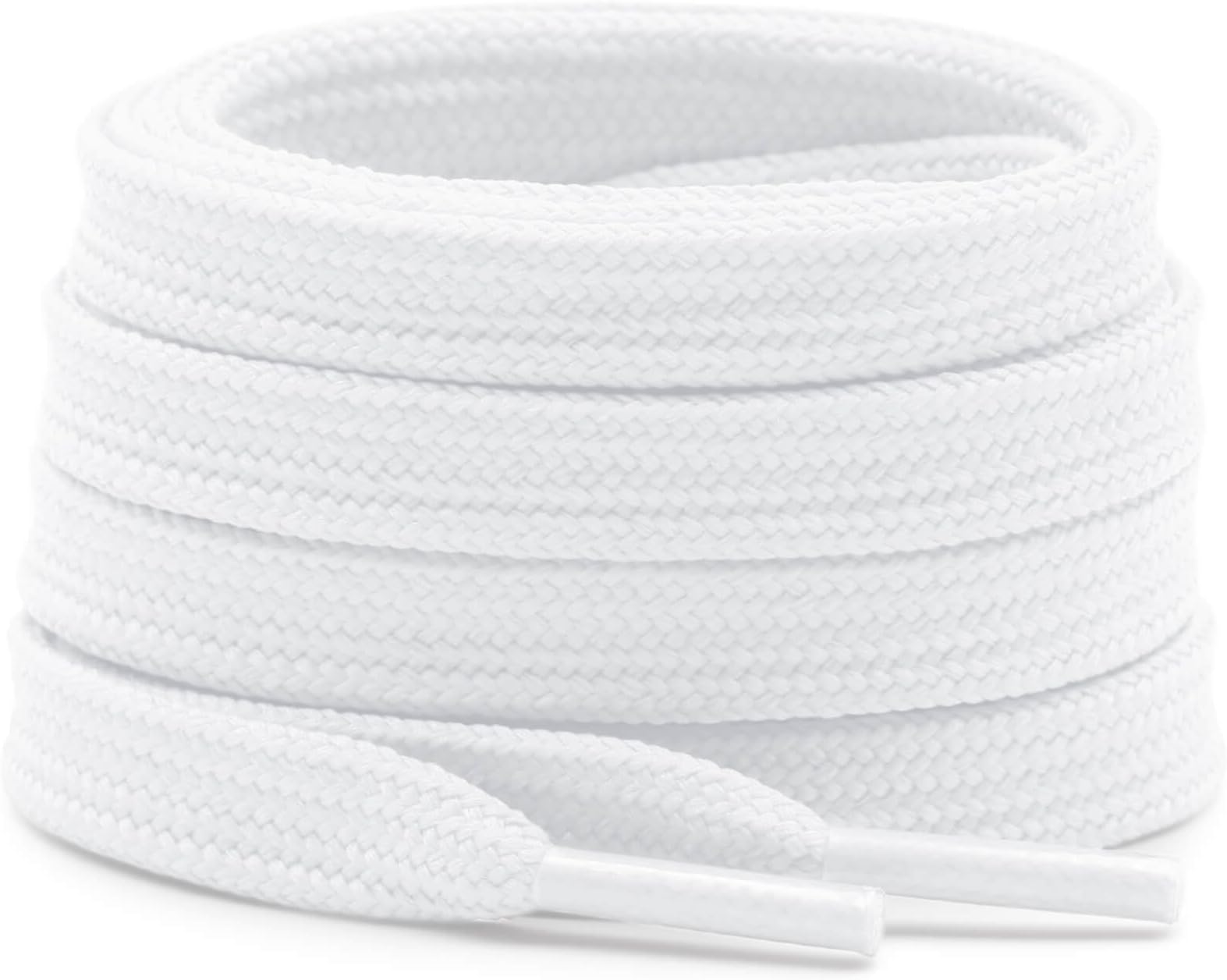 Solid Flat Shoe Laces: Hollow Thick Shoelaces for Sneakers 2 Pair