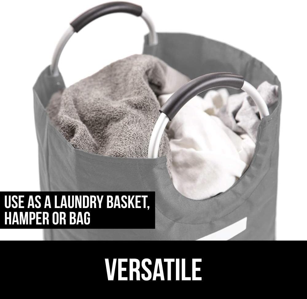 Gorilla Grip Incontinence Pad and Laundry Basket, Incontinence Pad Size 52x34 in White, Absorbs 8 Cups, Laundry Basket Size 15x28 and 82L in Gray, 2 Item Bundle : Baby