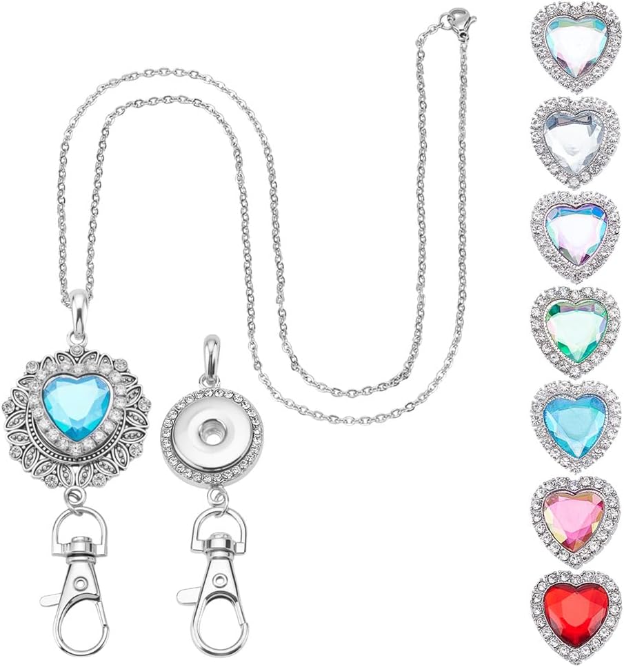 NBEADS 12Pcs Snap Jewelry Set,ID Badge Holder Snap Button Lanyard Necklace Making Kit,8 Styles Alloy Hang Base Pendants with Stainless Steel Chains for DIY Craft Beach Party Accessories, Marine-Themed