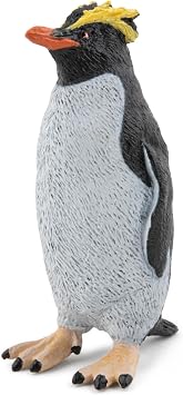 Papo - 置物 ゴールドクレステッドペンギン マカロニペンギン 3歳以上 - 知育玩具 子供 - リアルな北極の鳥 黄色い紋章付き - 手描き - 海の生き物コレクション - 56064