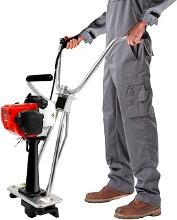 4 Stroke 35.8CC Gas Concrete Wet Screed Commercial Vibratory Screed Power Unit Wet Board Cement Road Construction Fits 1-5M Blade Low Fuel Consumption