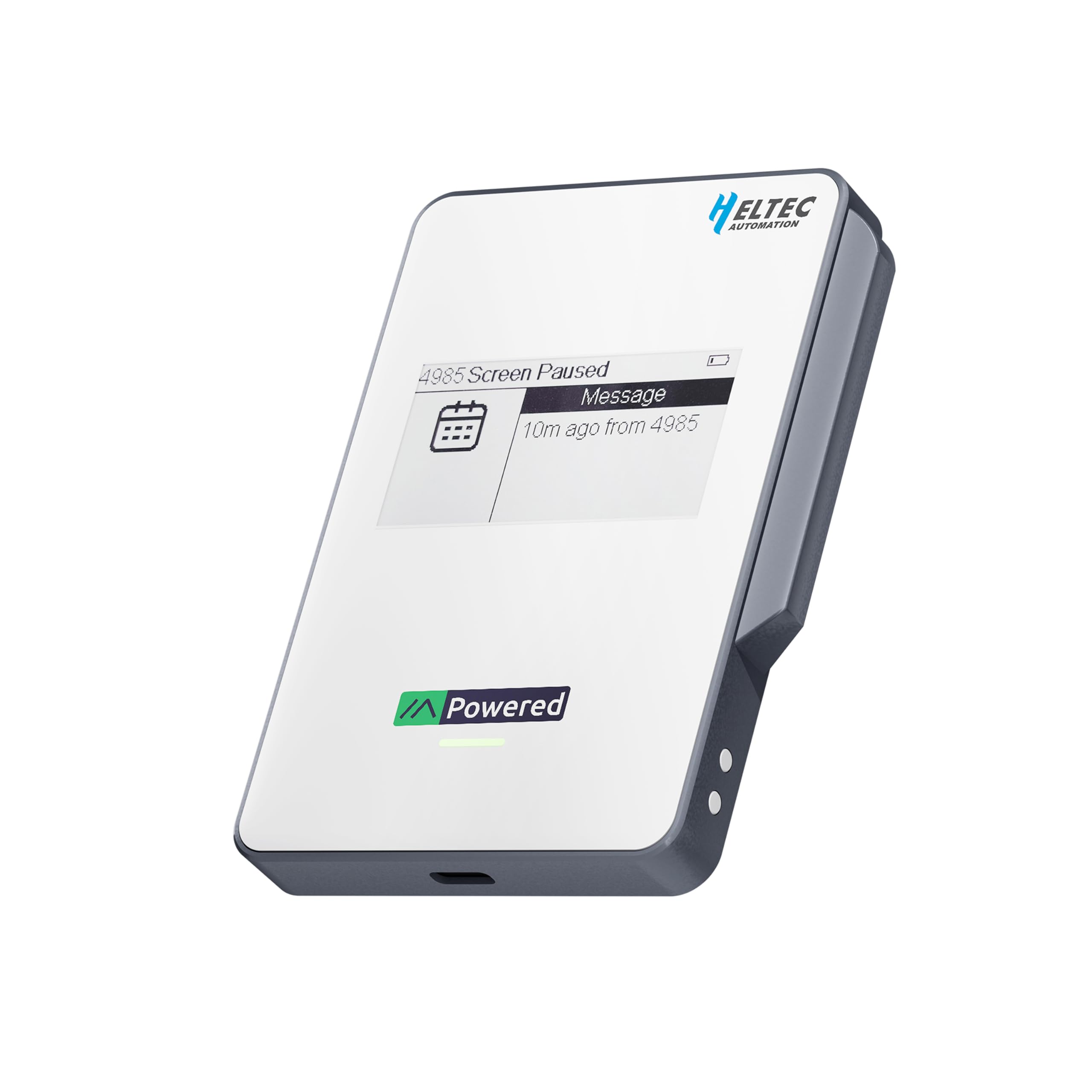 Heltec MeshPocket Qi2 - Cargador inalámbrico magnético con LoRa y E-Ink Meshtastic compatible para emergencias al aire libre (5000 mAh, gris)