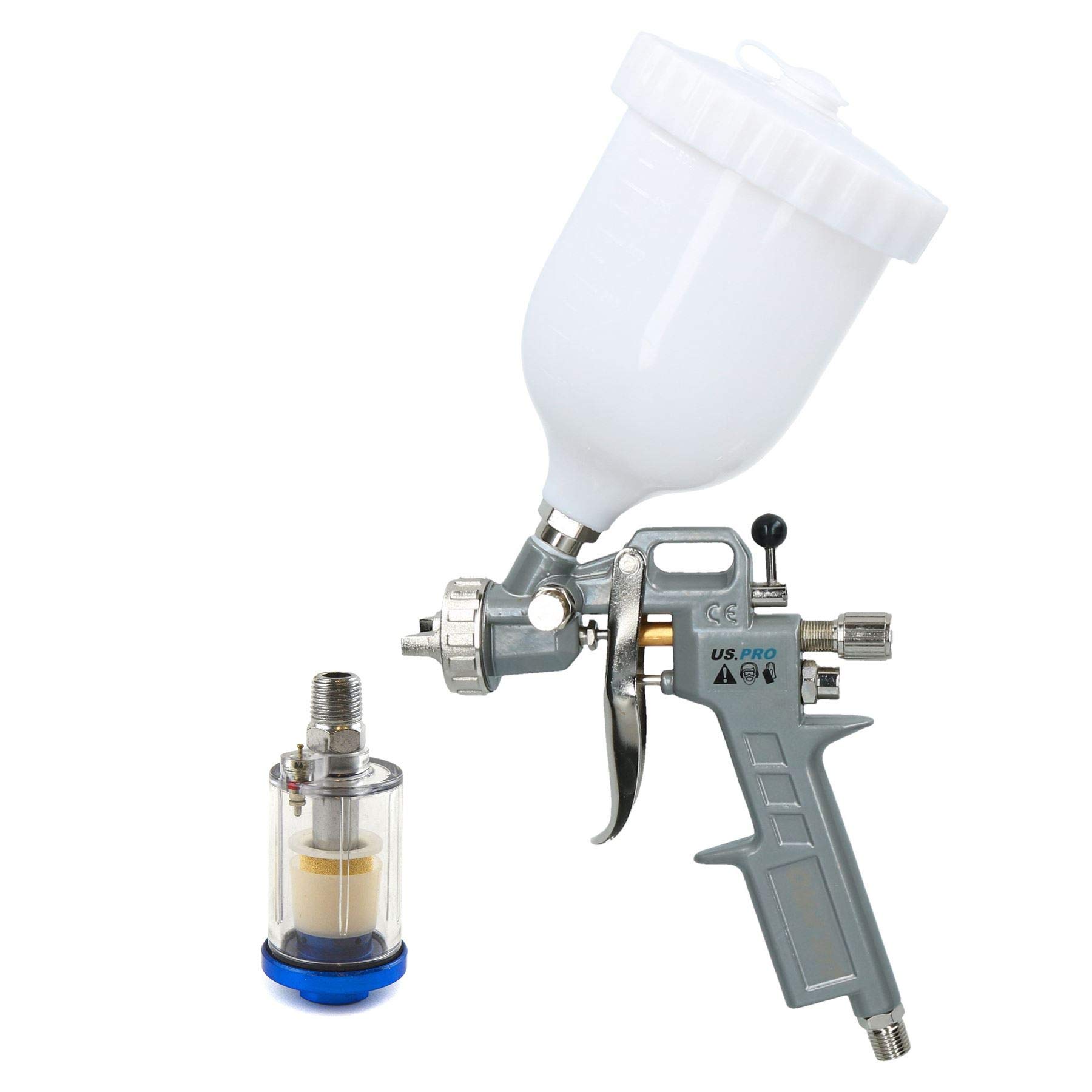 Pistolet Peinture par pulvérisation HVLP 1.5Buse 1/4" BSP en Ligne piège à Eau