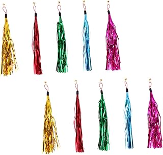 balacoo 15pcs Replacement Tinsel for Interactive Wand Replacements Lightweight Tissue Sounding Stick Cat Paper Bell Headband Toy with Toys Funny Kitten Random Refills Foil Tassel