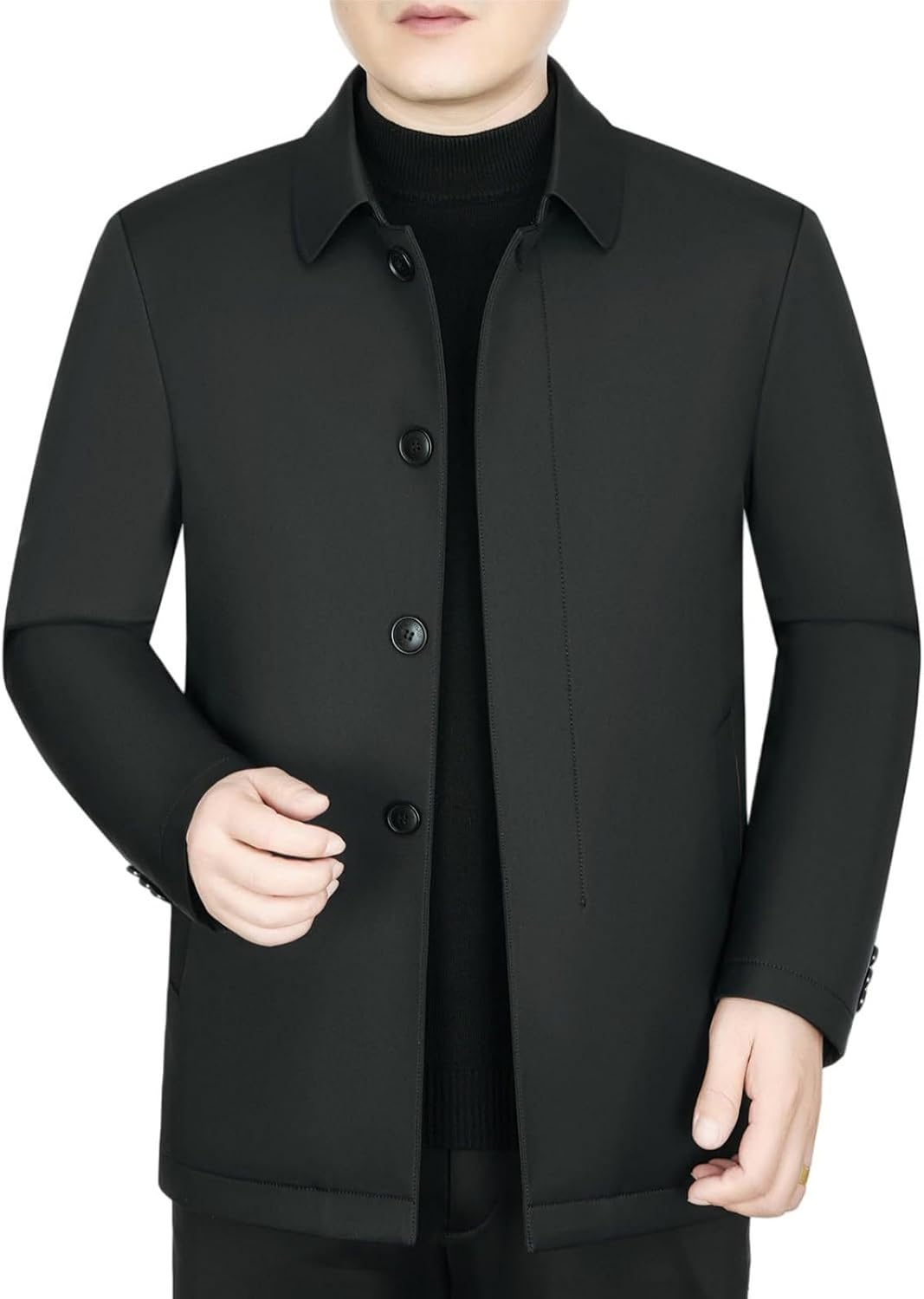 Men’s Winter Middle-aged Thick Warm Simple Comfortable Casual Puffer Jacket
