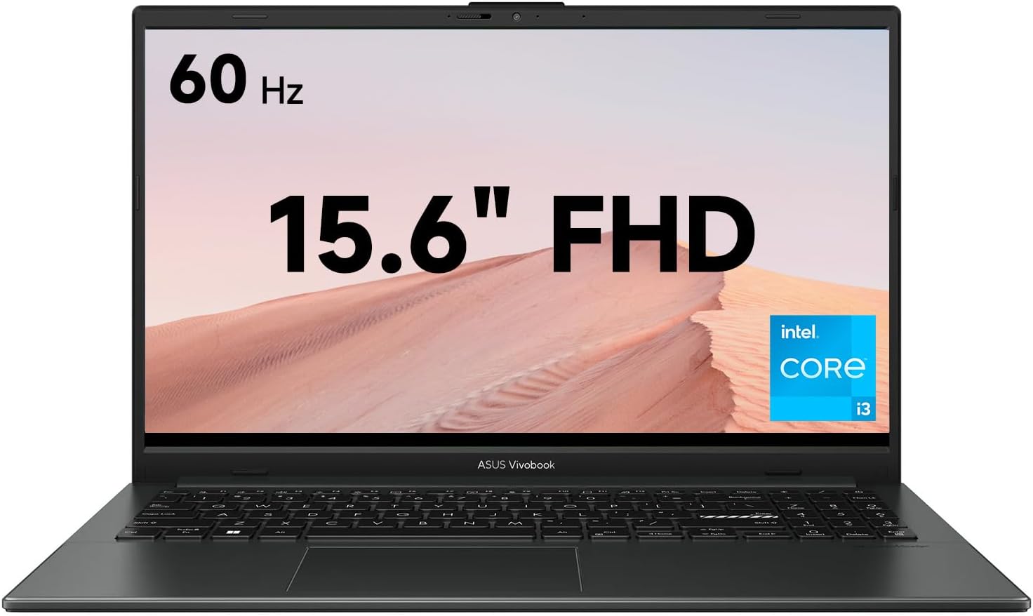 ASUS Vivobook 15 E1504 Laptop, 15.6″ FHD, Intel Core i3-N305, 8GB Onboard RAM Only, 256GB eMMC, Webcam, Wi-Fi, HDMI, Windows 11 Home, Black