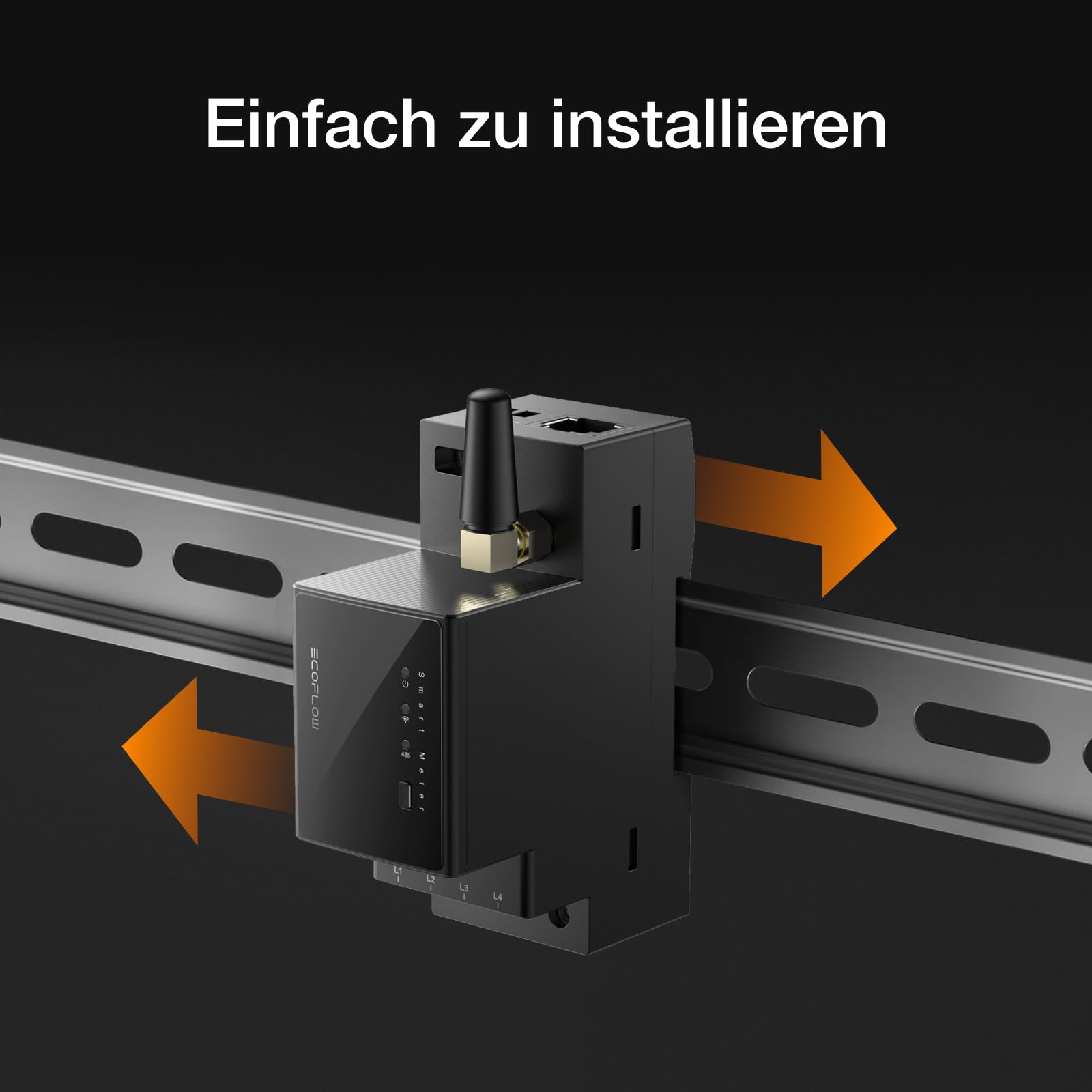 EcoFlow Smarter Stromzähler für Balkonkraftwerk, Intelligente Energieüberwachung, Kompatibel mit STREAM, Plug-&-Play