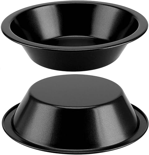 Miniatura 9 de RHBLME Paquete de 10 mini moldes para tartas, antiadherentes de 4 pulgadas, moldes individuales de acero al carbono para hornear postres, pastel de