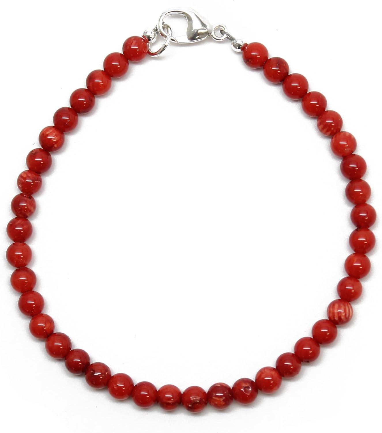 Handmade Red Bamboo Coral Bracelet with Silver or Gold Clasp
