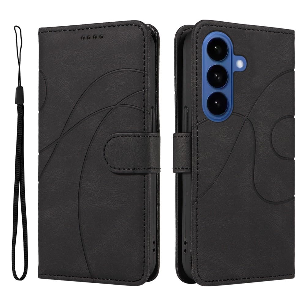 Housse Samsung Galaxy A05S 4G étui à rabat magnétique portefeuille cuir noir - 8