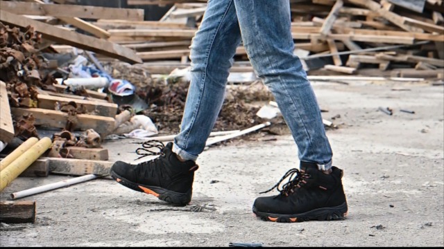 Stivali Da Lavoro Uomini Impermeabili - Punta Composita, Antiscivolo, Antiperforazione - Altezza 6 Pollici - Foto 9