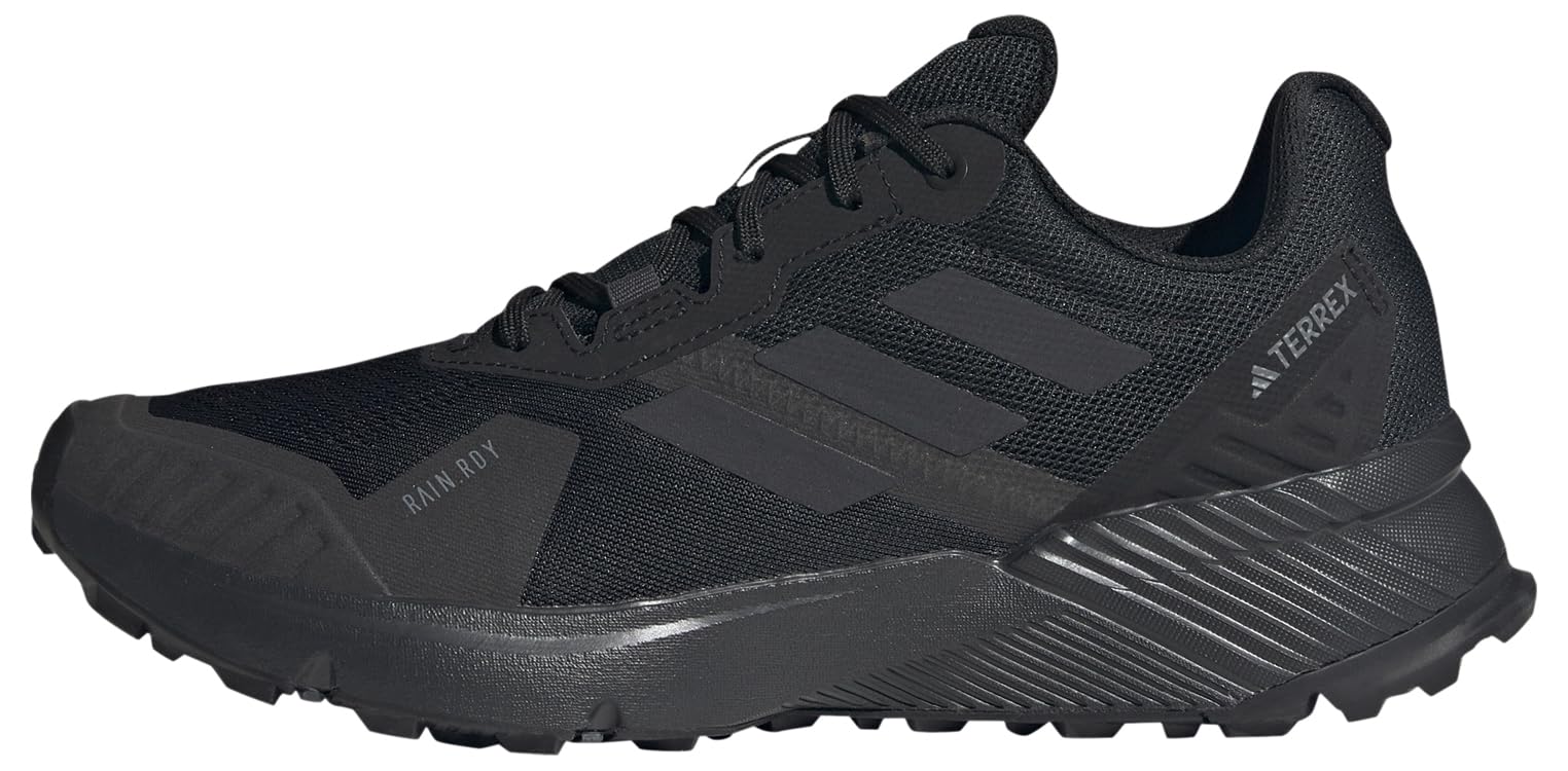 adidas Men's Terrex Soulstride RAIN.RDY Trail Running Shoes, Carbon Black/Carbon/Grey SIX, 5.5 UK