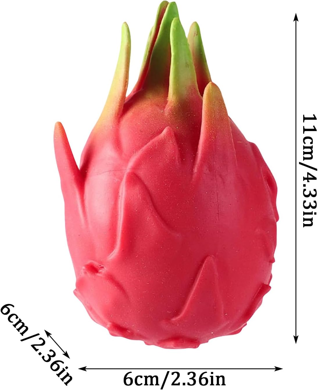 Dragon Fruit Squishy,Squishy Dragon Fruitrealistic Soft Slow Rising Stress Relief Squeeze Fruit Toy, Dragonfruit Jumbo for Adults