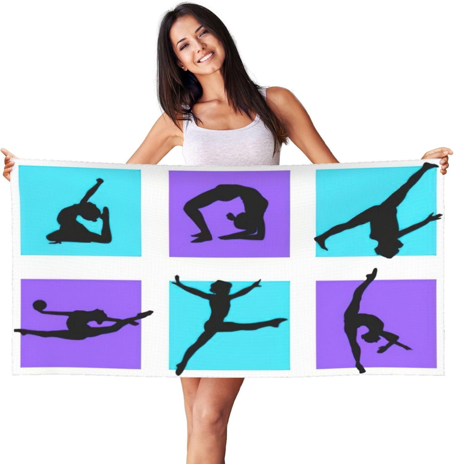 Peach Skin Velvet Quick Dry Lightweight Gymnastics Game Print Beach Towel for Beach,Bath,Pool,Gym,Yoga