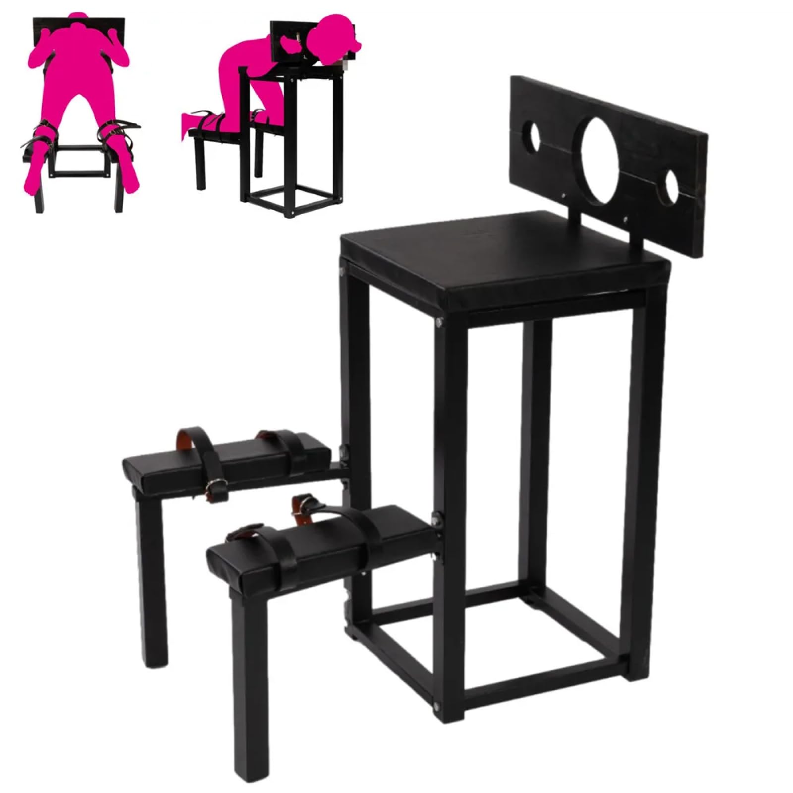 Sex Furniture Fetish Love Chair BDSM Bondage Dog Pillory Tools Handcuffs Collar Sex Toys for Women Men Adults Games Couples