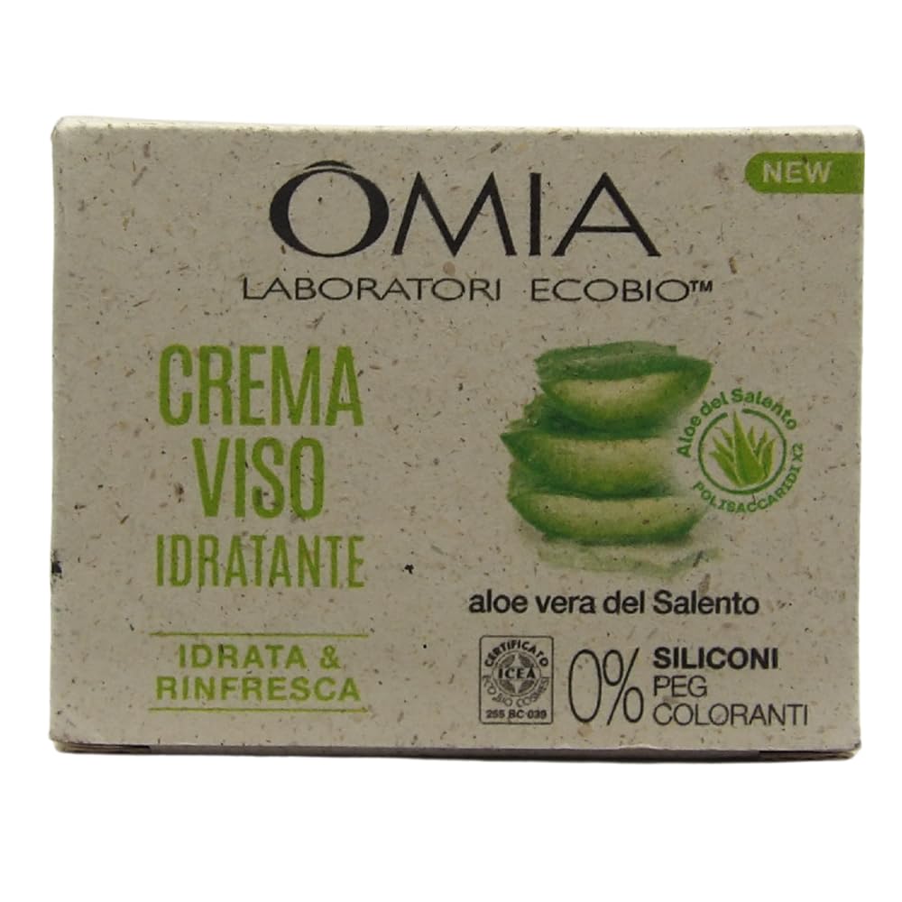Crema Viso IDRATANTE, Idrata e Rinfresca. Con Aloe Vera Del Salento. 0% Siliconi, PEG, Coloranti 50ml (4 Unità)