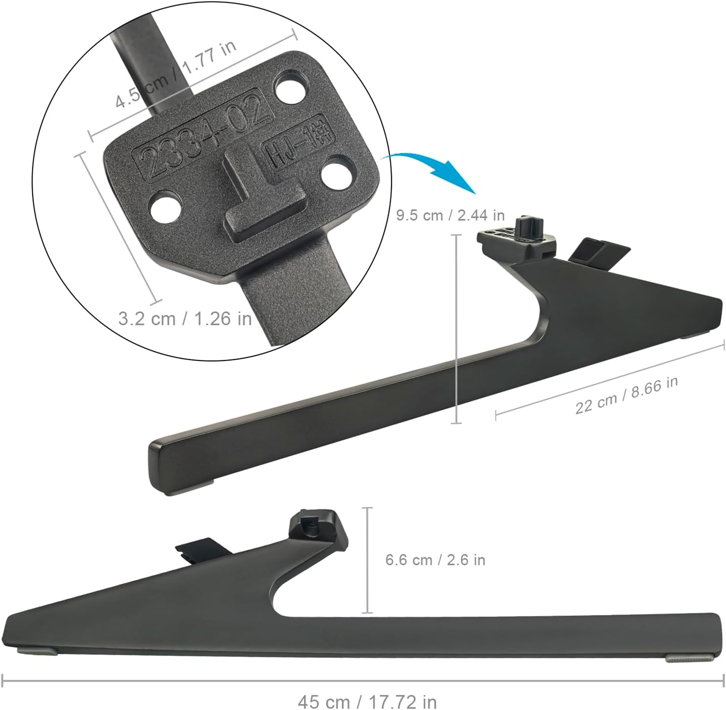 AIDITIYMI TV Base Stand, TV Stand Legs Replacement Compatible with Hisense 85U7H 85A65GUA 85 Inch Class U7 U7H Series Quantum ULED 4K UHD QLED Smart Google TV 2022 Model - TV Stand Base with Screws