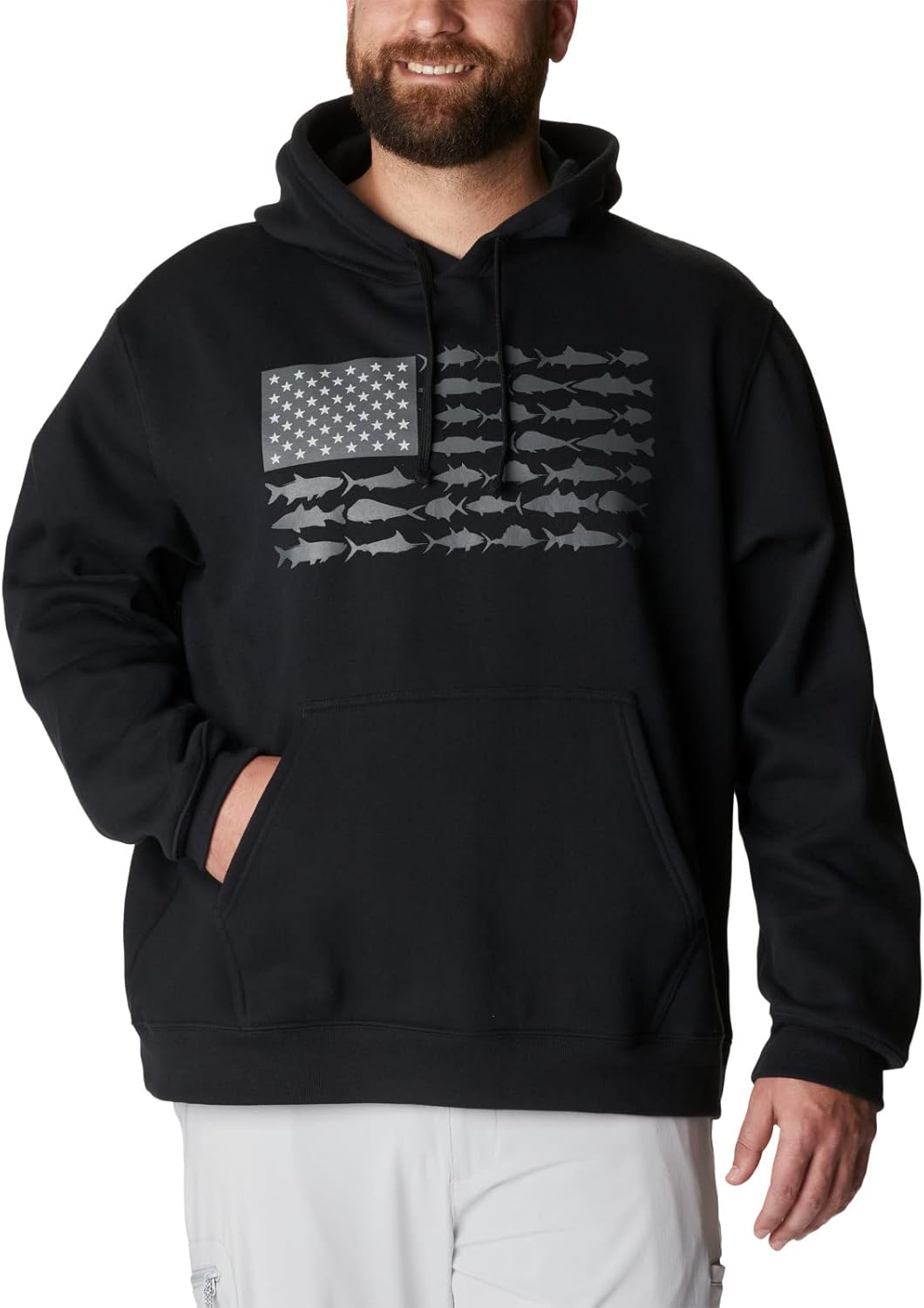 Columbia mens Pfg Fish Flag II Hoodie