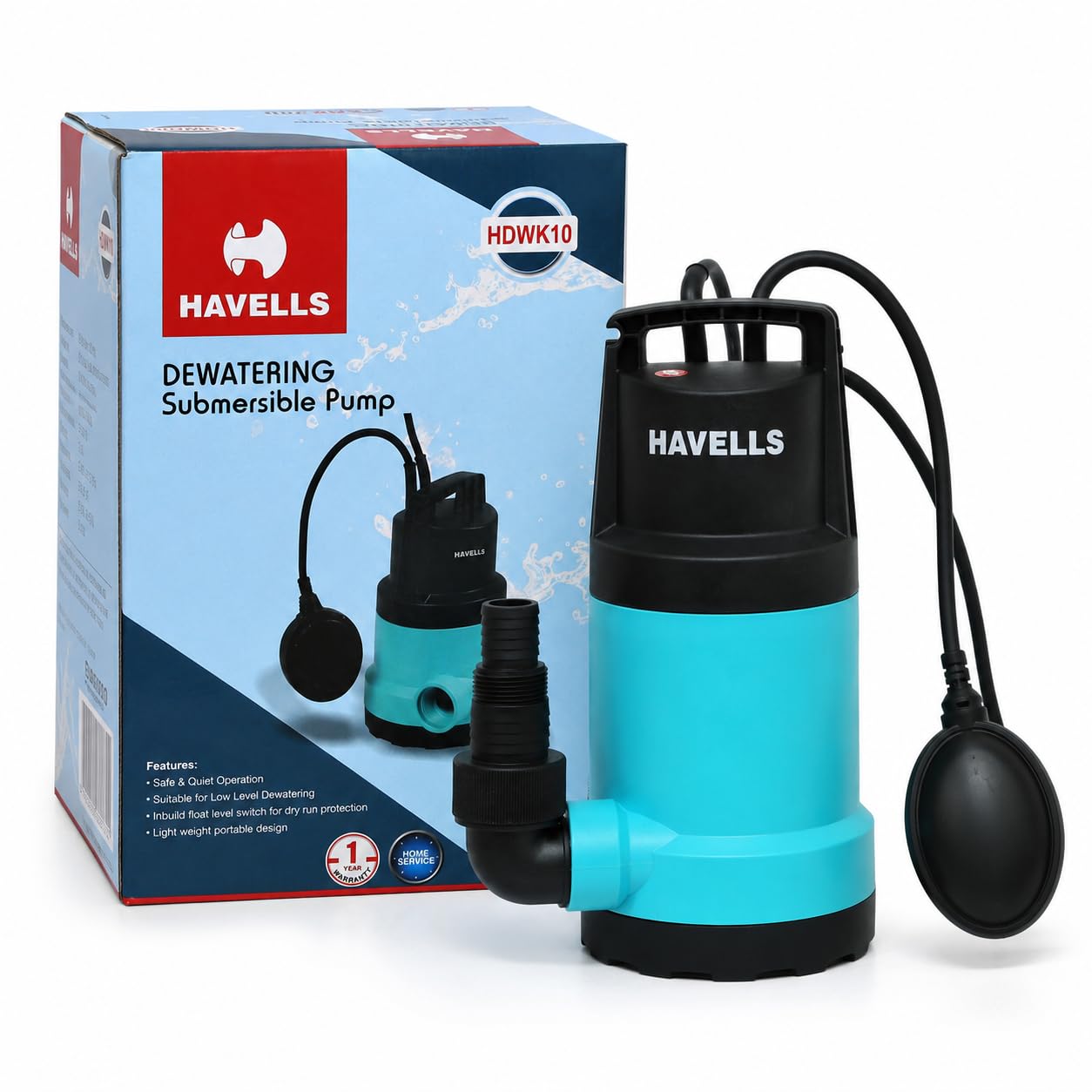 Havells HDWK10 Submersible Dewatering Pump | 244 LPM High Discharge | 9.5M Max Head | Portable Water Drainage Pump | 32mm Outlet | Sumps, Tanks & Flooded Areas | 1 Year Warranty-image-45