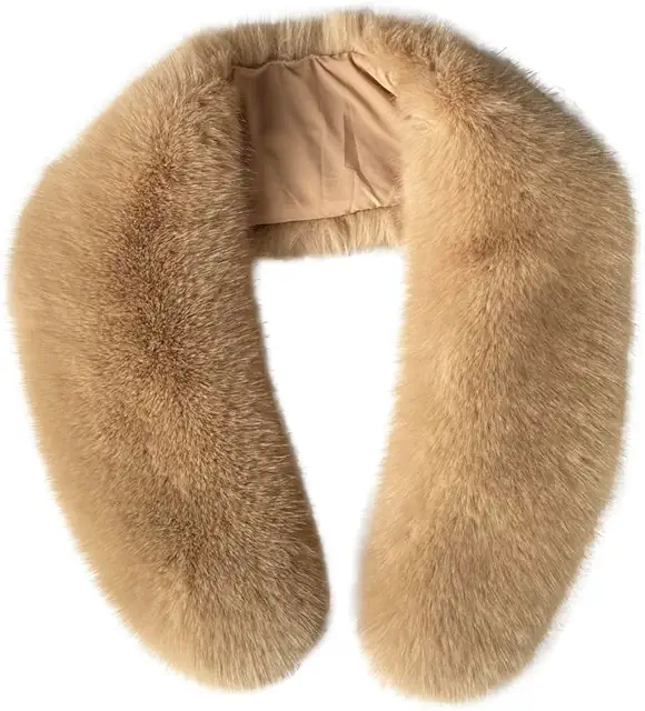 Bufanda de Cuello de Piel Sintética para Mujer - Extra Grande, Calentador de Invierno