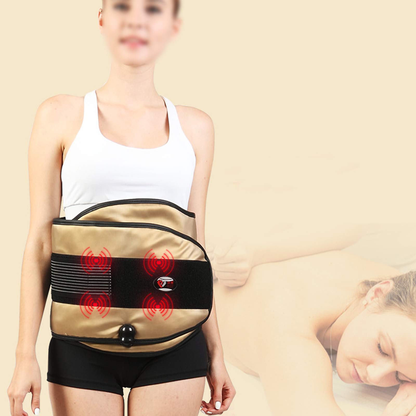 Elektrischer Bauchmassagegerät Kabellos - Mit Wärme, 3 Massagemodi Für Fettverbrennung & Verdauung