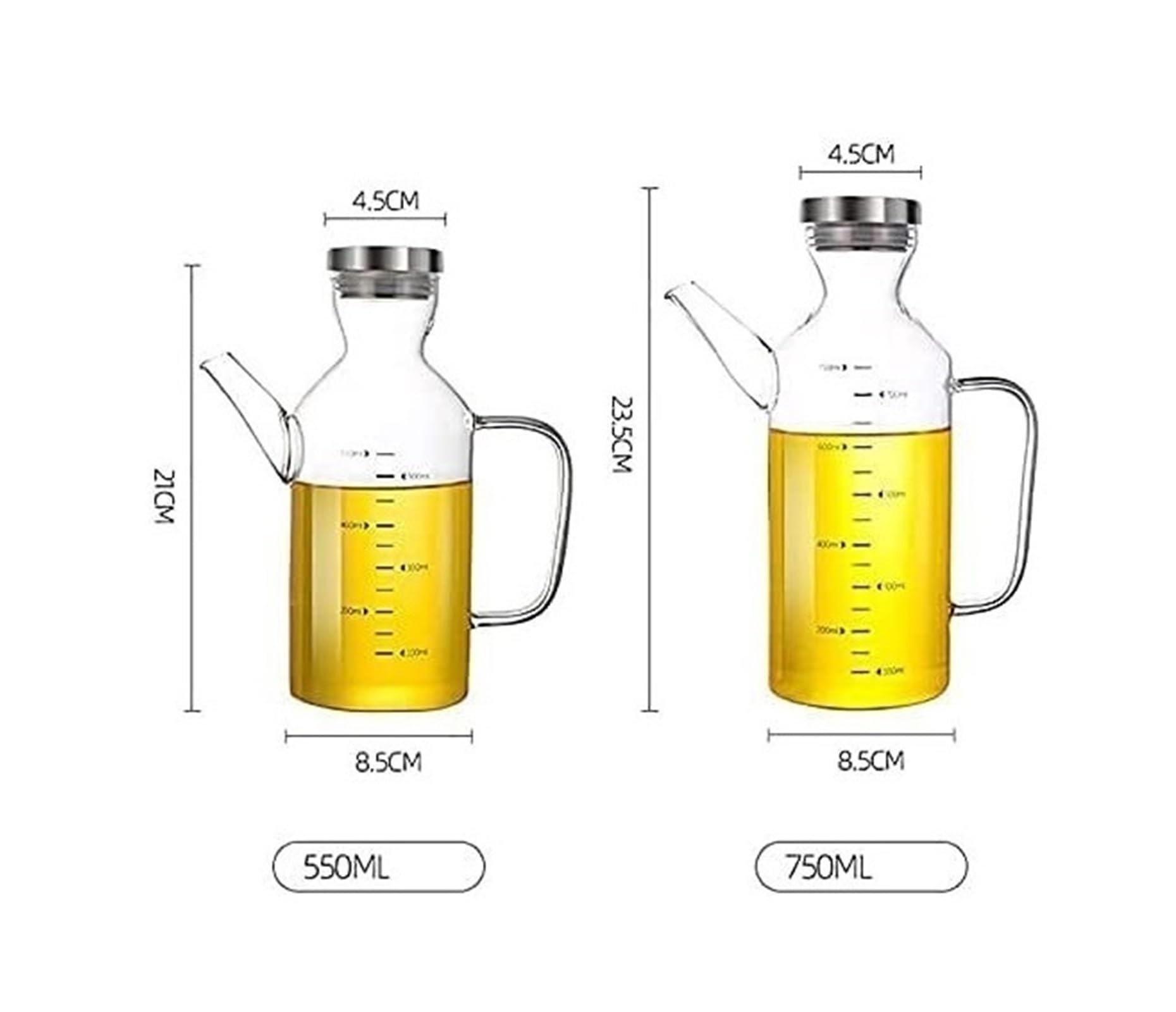 Distributore di Olio e aceto, ampolla per Olio e aceto, distributore di Olio e aceto in Vetro di qualità Superiore, Moderno distributore di Olio d'oliva per la Cucina
