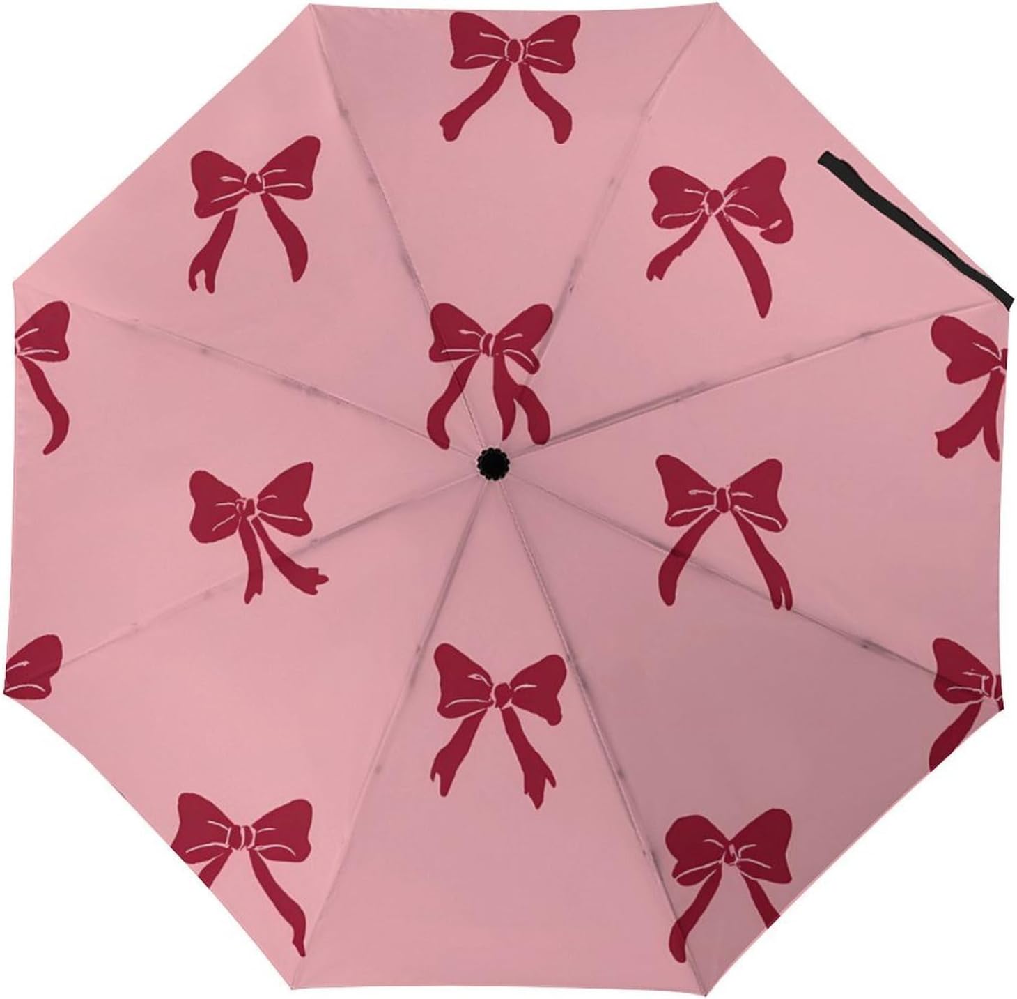 Red Bow Travel Umbrella Windproof Folding Umbrella | Portable,Rain&Sun