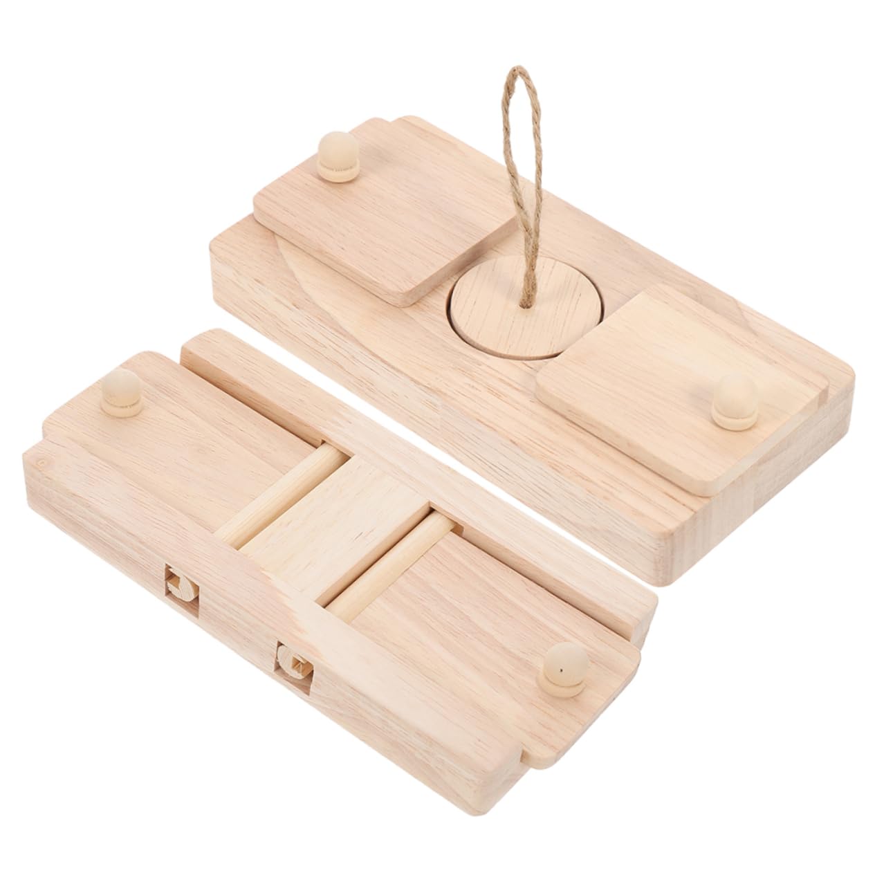 UPKOCH Jouet pour Hamster en Bois Caché de Friandises, Lot de 2